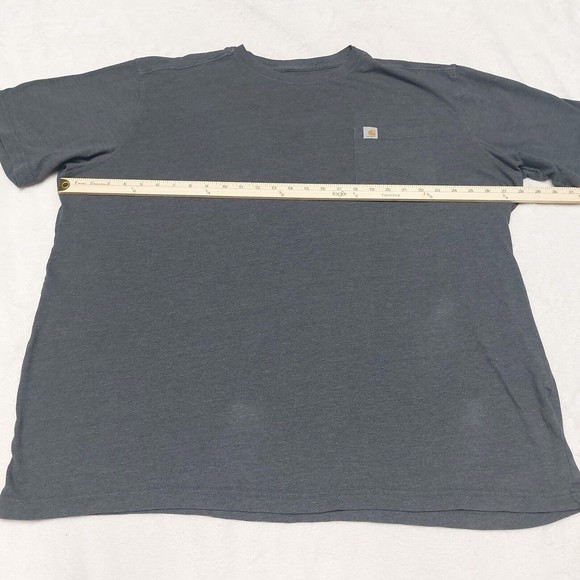 Carhartt Mens Size 2XL Gray Short Sleeve Workwear Pocket Tee Relaxed 101125 - Picture 4 of 7